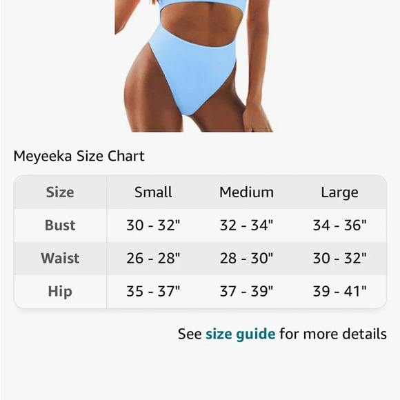 Meyeeka Womens Scoop Neck Cut Out Front Lace Up Back High Cut Monokini - Picture 5 of 11